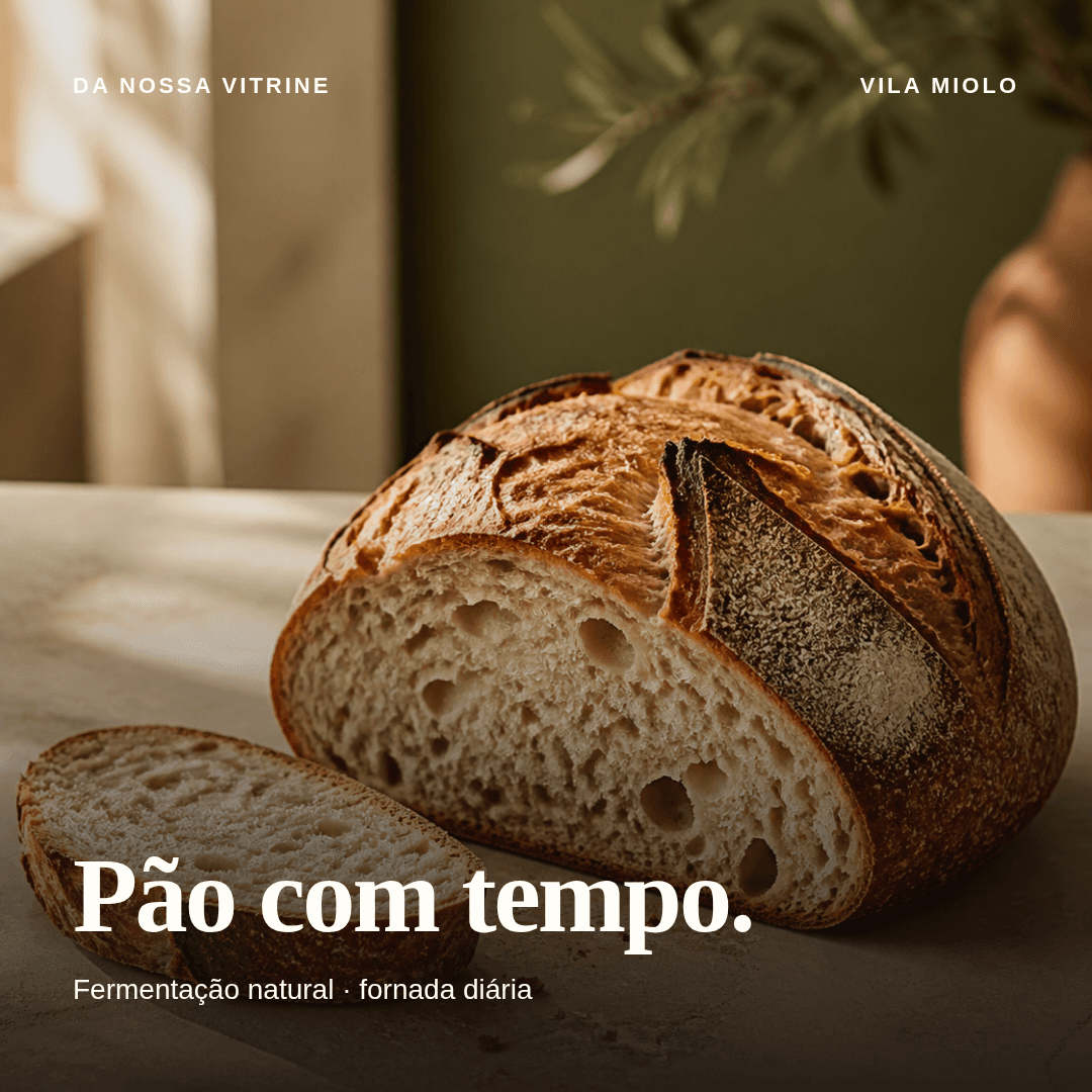 Post de Instagram: Pão com tempo