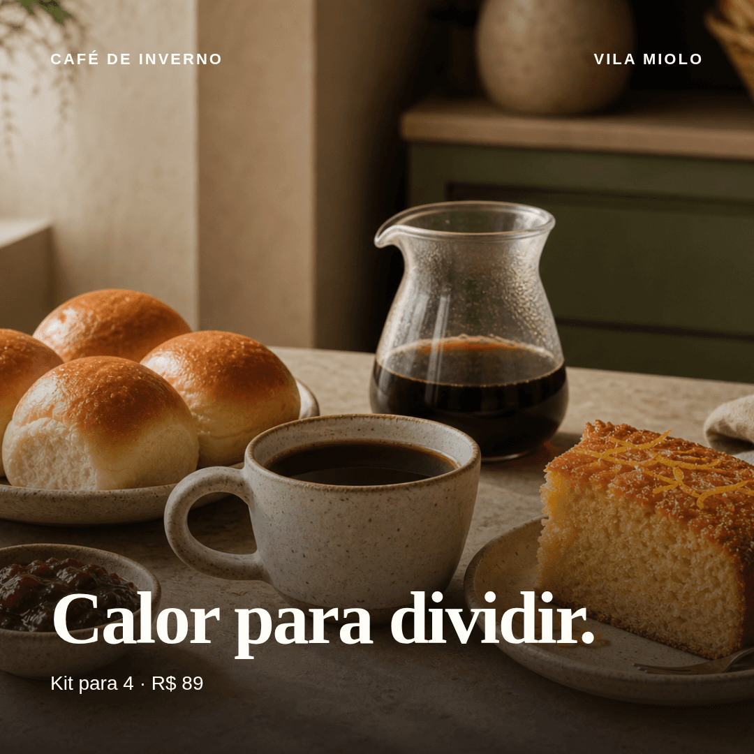 Post de Instagram: Café de inverno