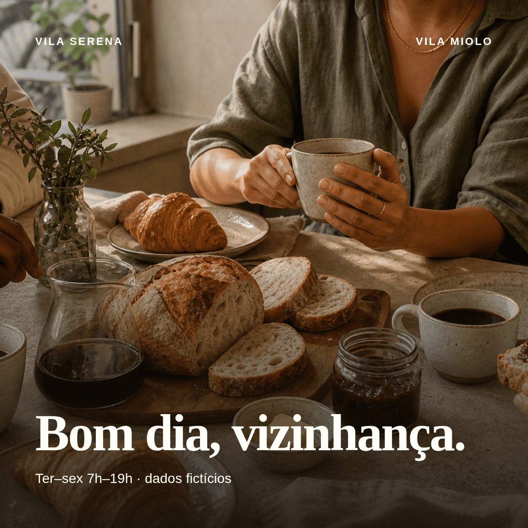 Post de Instagram: Bom dia, vizinhança